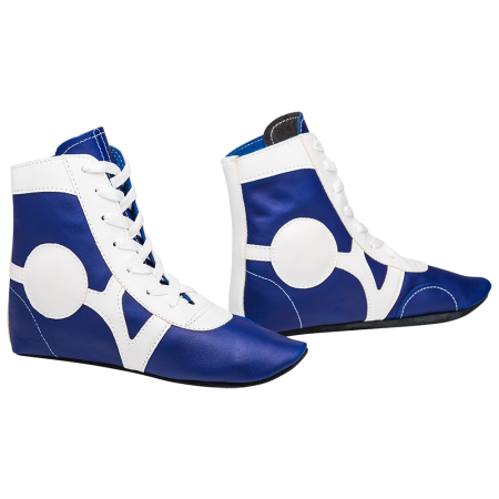 Купить Обувь для самбо SM-0102, кожа, синий Rusco в Липках 